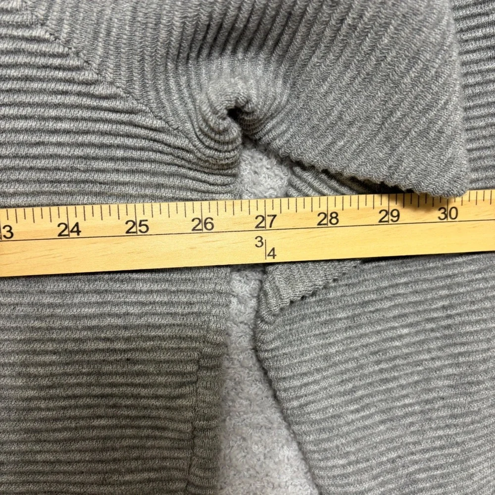 Gray Ribbed Crew Neck Pullover Sweater Size XXXL Workwear Neutral